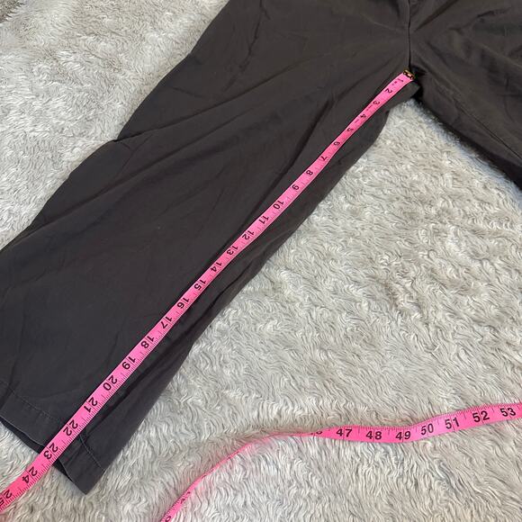 Trensic Spao Medium 100% Cotton Cool Grey Brown Wide Leg Pants Trousers Elastic - Picture 4 of 10